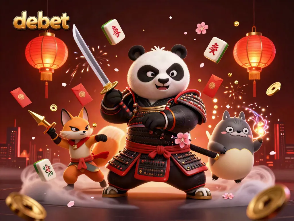 Experience thrilling gambling action with debet's colorful casino-themed illustration.