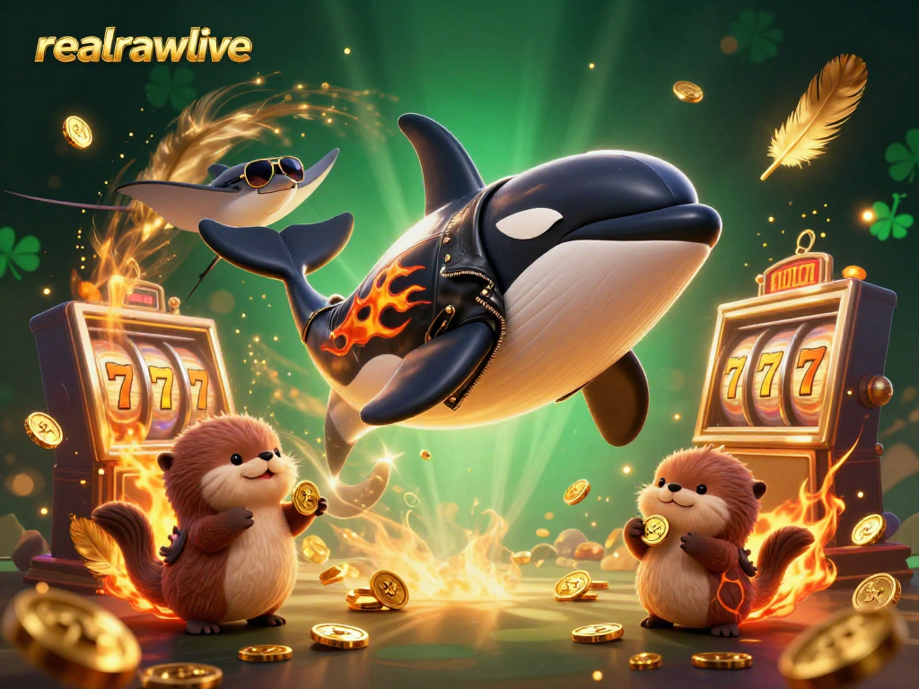 Experience exciting winning moments with the realrawlive casino scene featuring dynamic characters and slot elements