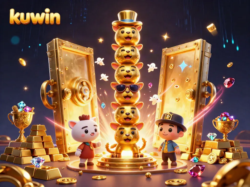 Play games and win big with kuwin at this vibrant, colorful casino illustration.