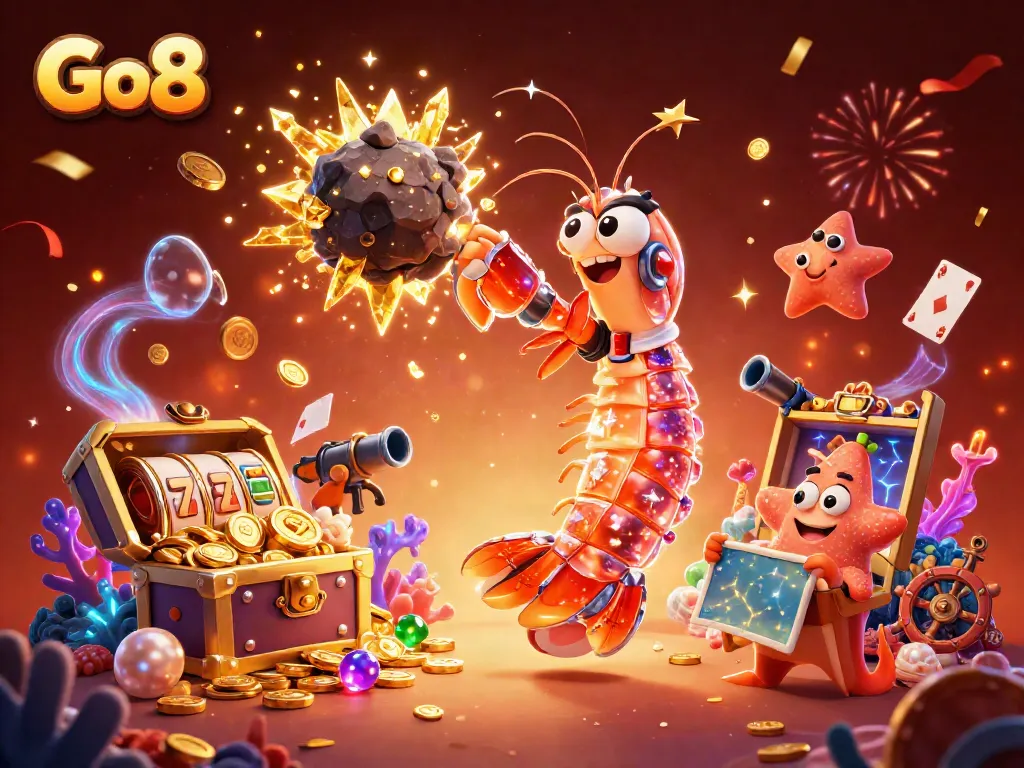 Experience thrilling gameplay with Go8's 3D cosmic samurai demolishing asteroids for gold riches.