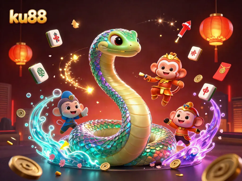 Experience thrilling gambling action at ku88 with vibrant characters in a magical scene.