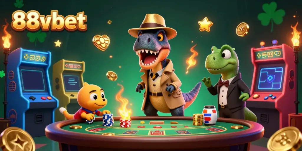 Experience the excitement of 88vbet with a velociraptor card counter and dynamic casino elements.